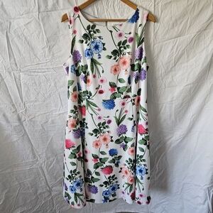 Calvin Klein White Cream Sleeveless Midi Sundress